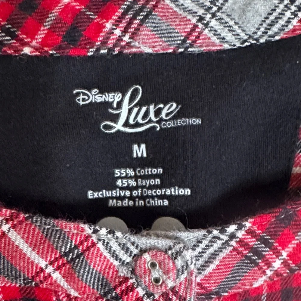 Disney Red and Gray Plaid Women's flannel nightgown #2758 - Picture 2 of 6